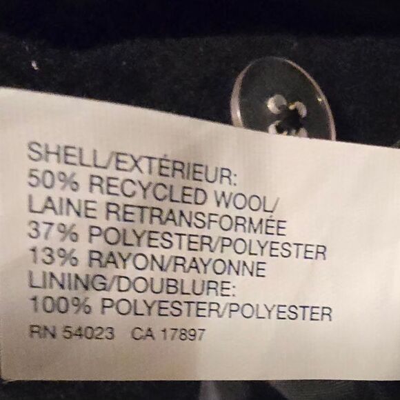 🤎 GAP Kids M Black Double-Breasted Pea Coat VGUC - Picture 9 of 9